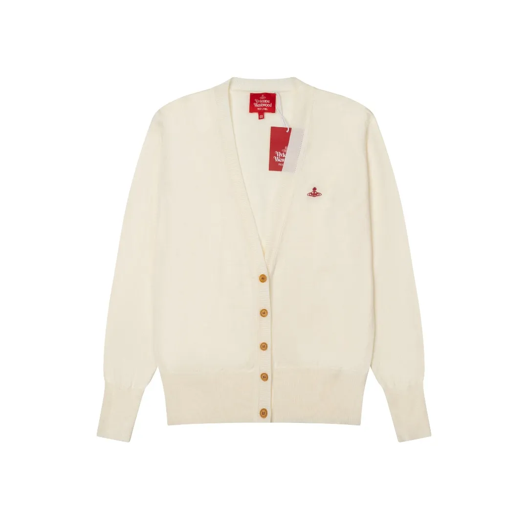 VIVI198# vivienne west wood 25FW new Tokyo red label cardigan, classic and versatile, looks taller and slimmer Size: 1 size (85-110 catties) 2 size (110-130 catties) 3 size (130-150 catties) Color: Gray Apricot Black